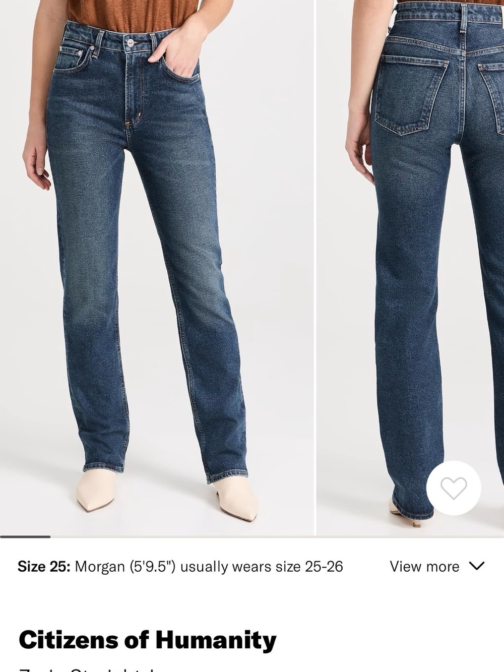 Citizens Of Humanity Zurie Straight Leg Jeans NWT